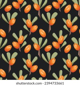 Seamless pattern with blueberry. Natural fresh ripe tasty blueberries. Vector illustration for background, packaging, textile, fabric and various other designs.