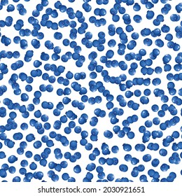 Seamless pattern with blueberry on white background. Natural fresh ripe tasty blueberries. Vector illustration for packaging, textile, fabric and various other designs.
