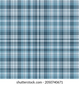 Seamless pattern in blue-gray colors for plaid, fabric, textile, clothes, tablecloth and other things. Vector image. 