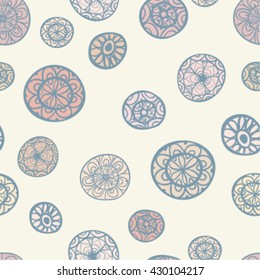Seamless  pattern. Bohemian, asiatic, ethnic motif. Hand drawn vector background. 
Perfect for printing on the fabric and paper