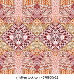 Seamless pattern bohemian. Geometric abstract vector illustration. Tribe motives.