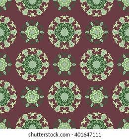 Seamless pattern boho chic. A series of universal patterns.