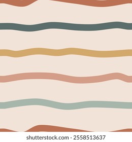 Seamless pattern of boho heart