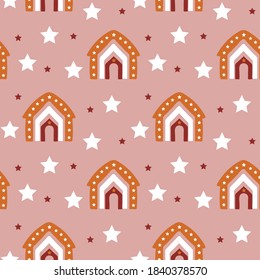 
Seamless pattern. Boho house, set of clipart illustrations. Cute illustration for baby textiles, wallpaper, packaging, cards, backgrounds.