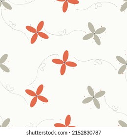 patrón ininterrumpido con flor pastel boho