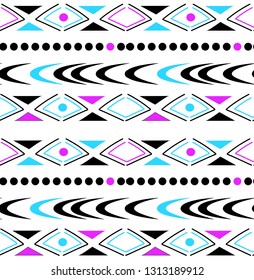 Seamless pattern in boho style Ethnic and tribal motifs.