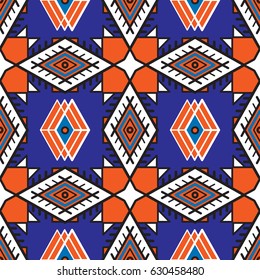 Seamless pattern in boho style. Ethnic ornament. Tribal art print, background for fabric design, wallpaper, wrapping.