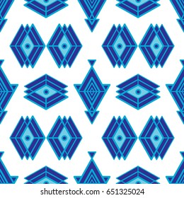 Seamless pattern in boho style.  Ethnic ornament. Tribal art print, background for fabric design, wallpaper, wrapping.