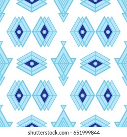 Seamless pattern in boho style.  Ethnic ornament. Tribal art print, background for fabric design, wallpaper, wrapping.