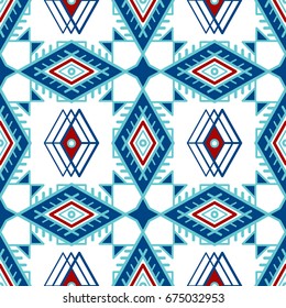 Seamless pattern in boho style.  Ethnic ornament. Tribal art print, background for fabric design, wallpaper, wrapping.