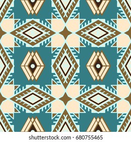 Seamless pattern in boho style.  Ethnic ornament. Tribal art print, background for fabric design, wallpaper, wrapping.