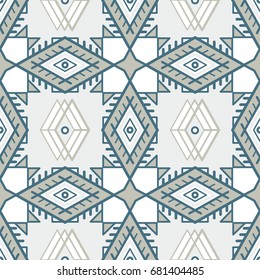 Seamless pattern in boho style.  Ethnic ornament. Tribal art print, background for fabric design, wallpaper, wrapping.