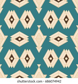 Seamless pattern in boho style.  Ethnic ornament. Tribal art print, background for fabric design, wallpaper, wrapping.