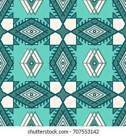 Seamless pattern in boho style.  Ethnic ornament. Tribal art print, background for fabric design, wallpaper, wrapping.