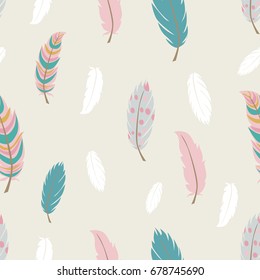 Seamless pattern in boho style. Vector illustration