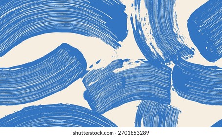 Patrón sin fisuras con trazos de pincel de remolino granulado audaz, textura de ruido. Fondo abstracto dibujado a mano con líneas curvas gruesas, efecto de pulverización punteado, fondo de onda grunge retro. Arte de Anuncio de angustia.