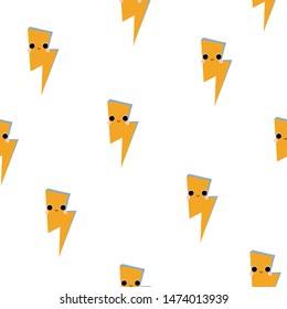 Seamless pattern with bolt.  Childish trendy print. Vector hand drawn illustration.