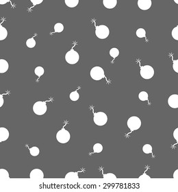 seamless pattern with Bomb About To Blast