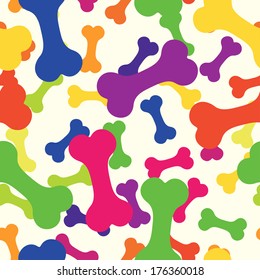 seamless pattern, bone for a dog