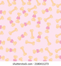 Seamless pattern with bone. Vector pattern