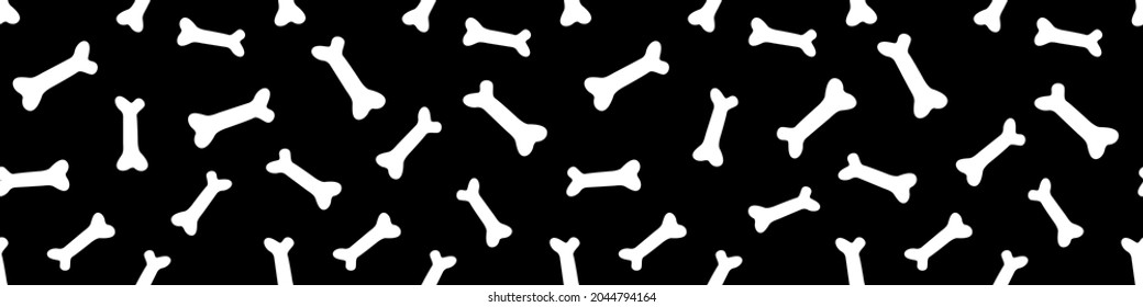 Seamless pattern with bones. Background and texture in flat style. For fabric, packaging, wrapping paper, pet shop