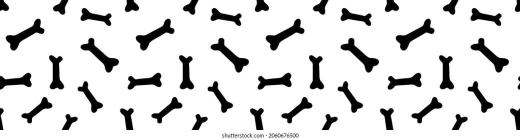 Seamless pattern with bones. Background and texture in flat style. For fabric, packaging, wrapping paper, pet shop