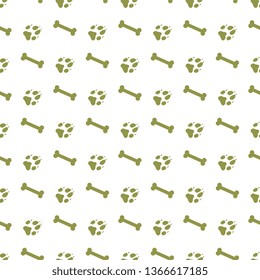 Seamless pattern with bones, dog tracks. Animal background. Design for card, announcement, advertisement, banner or print.