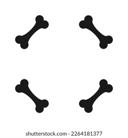 Seamless pattern with bones for your design. Vector illustration in flat style