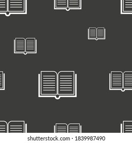 seamless pattern with book sign
