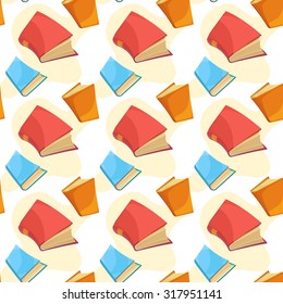 Seamless pattern with books