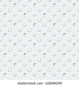 Seamless pattern with books