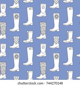seamless pattern, boots, autumn, shoes, illustration, abstraction, vector, design element, packing