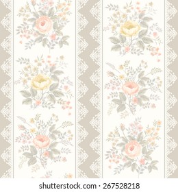 seamless pattern with borders and lace 