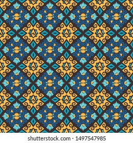 seamless pattern of borneo batik style. traditional Indonesian fabric motif. vector design inspiration. Creative textile background for fashion or cloth. culture motif of dayak