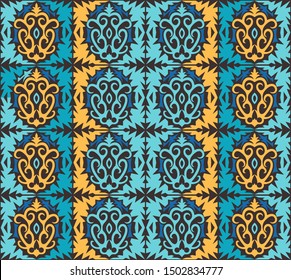 seamless pattern of borneo batik style. traditional Indonesian fabric motif. vector design inspiration. Creative textile pattern for fashion or cloth. culture motif of dayak
