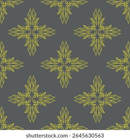 Plano de fundo de flores e folhas botânicas sem costura