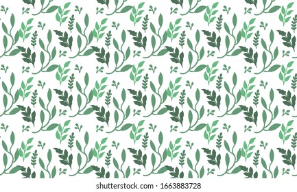 Seamless pattern for Botanical Leaf, with modern flower drawing concept.