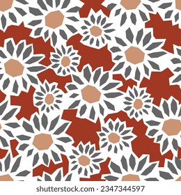 Seamless pattern with botany ornament. Design for textile and greeting cards