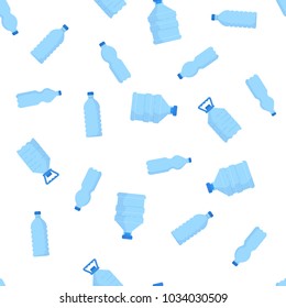 Seamless pattern bottle plastic water. Seamless texture background