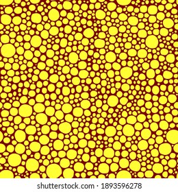 seamless pattern of boules, milk foam. Circles, balls. Vector stock illustration eps10, hand drawing.