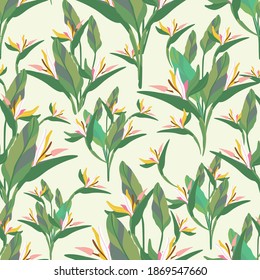 Patrón incomparable con un ramo de flores tropicales y vegetación sobre fondo negro. Montaje de botánica plana para diseño textil