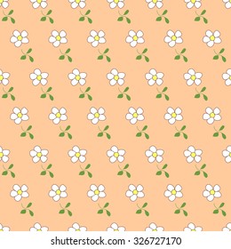 Seamless pattern with bouquets of flowers cartoon.