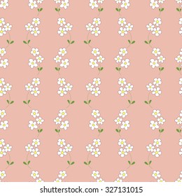 Seamless pattern with bouquets of flowers cartoon.