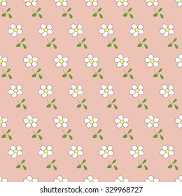 Seamless pattern with bouquets of flowers cartoon.