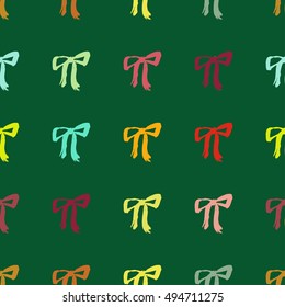 Seamless pattern with bow. Hand drawn abstract background.