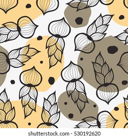 Seamless pattern with bow. Vector illustration