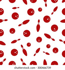 seamless pattern with bowling