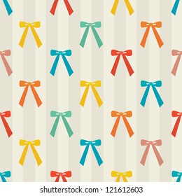 Seamless pattern with bows