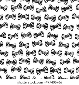 Seamless pattern with bows.