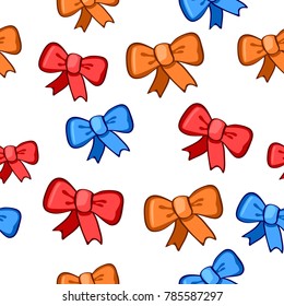 Seamless pattern with bows